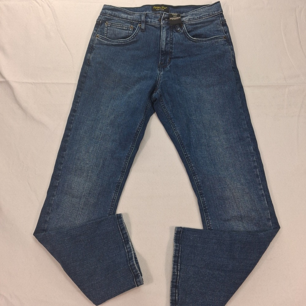 Urban Star Jeans Mens 32x32 Straight‎ Leg Blue Stretch Denim 02518231US EUC